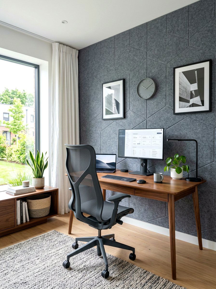 Felt Wall Panels - 30 acoustic office decor ideas