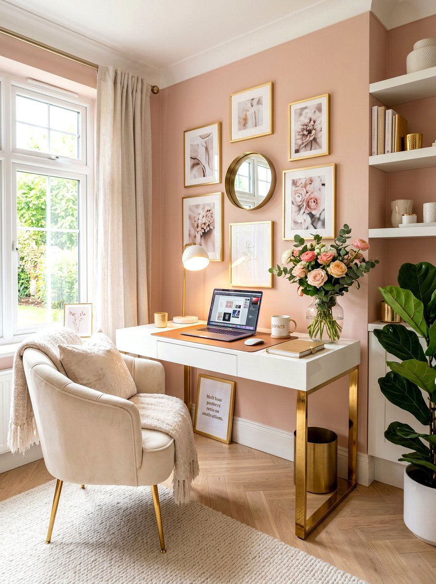 Feminine Home Office - 30 home office decor ideas