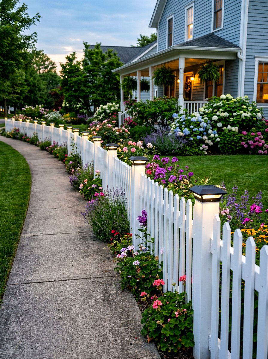 Fence post caps - 30 garden lighting ideas