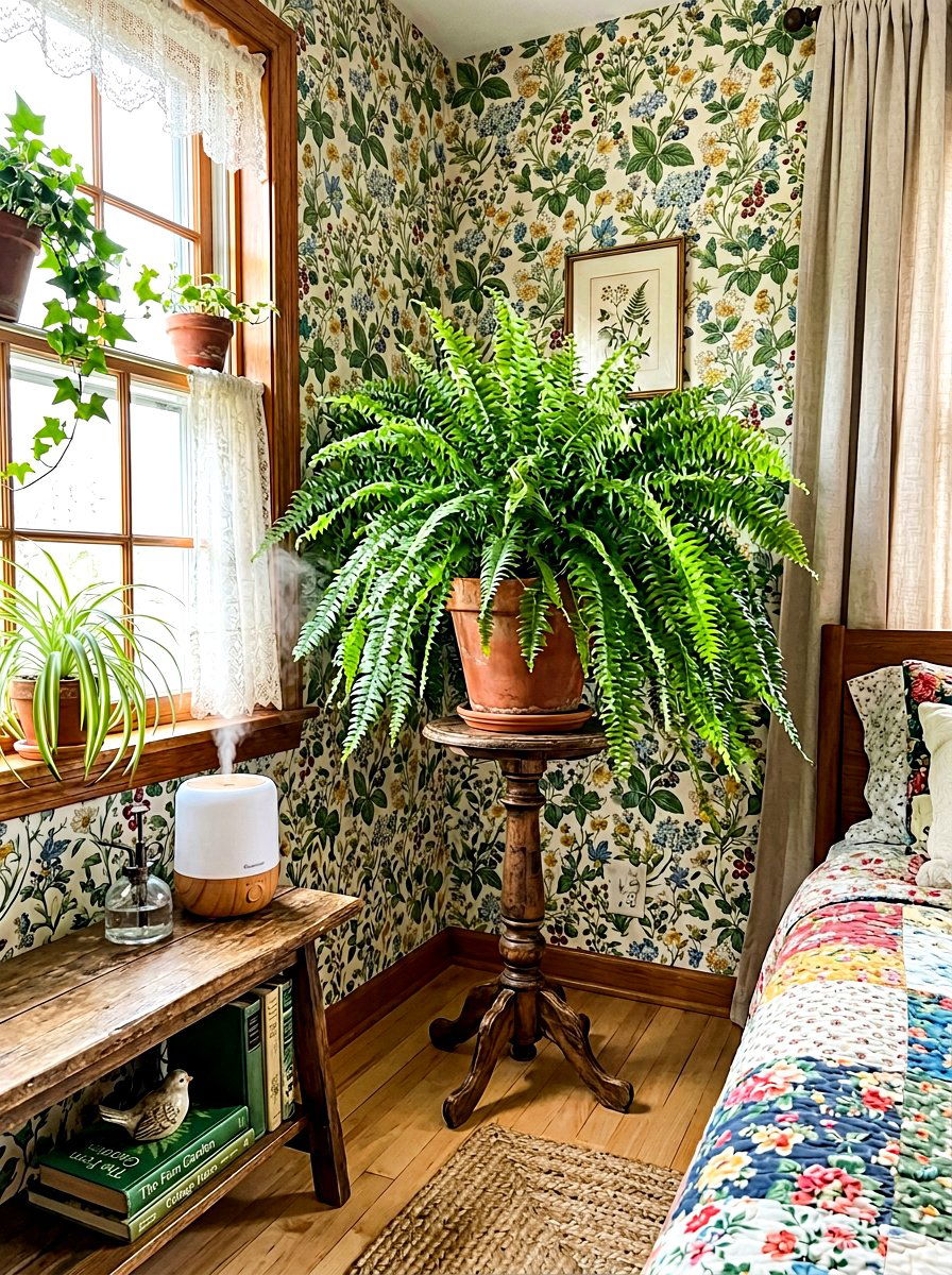 Fern Display Bedroom Corner - 30 bedroom plant corner ideas