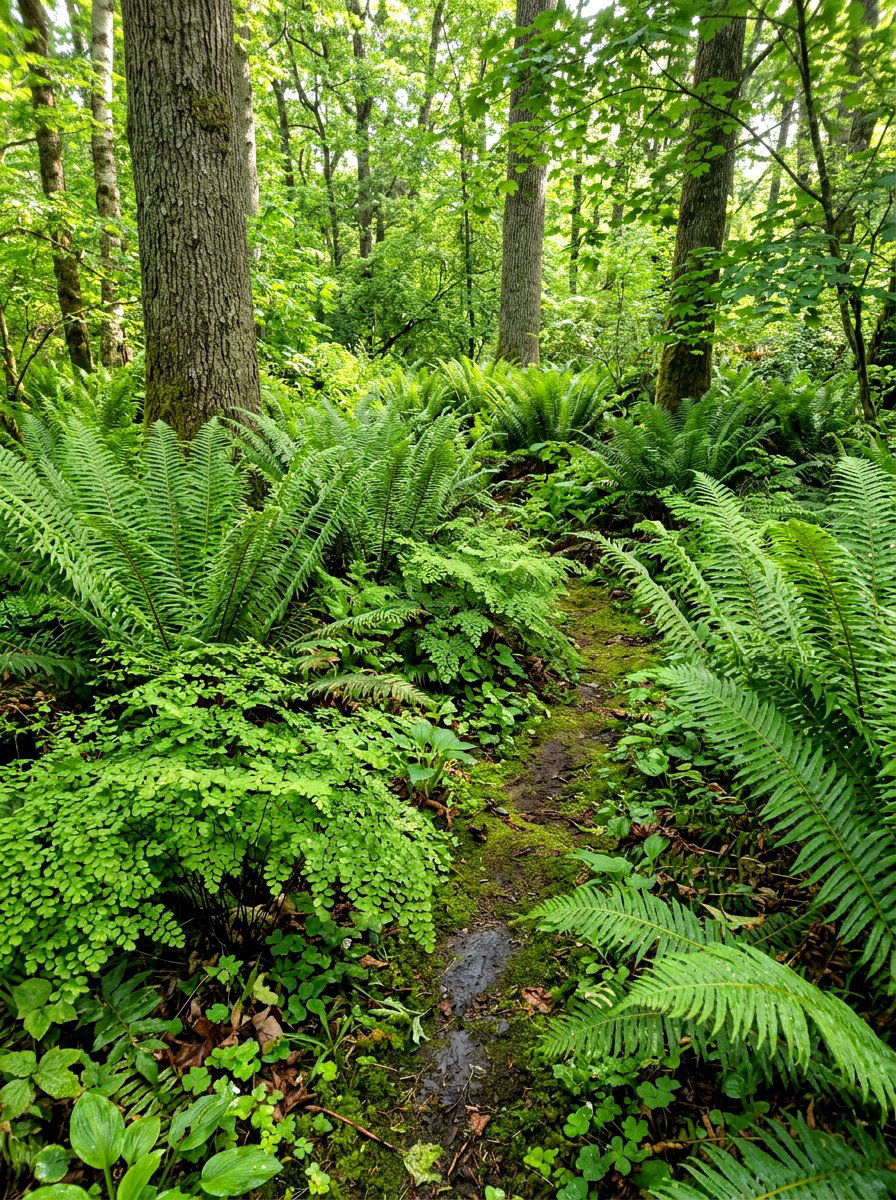 Fern Garden - 30 woodland backyard landscaping ideas