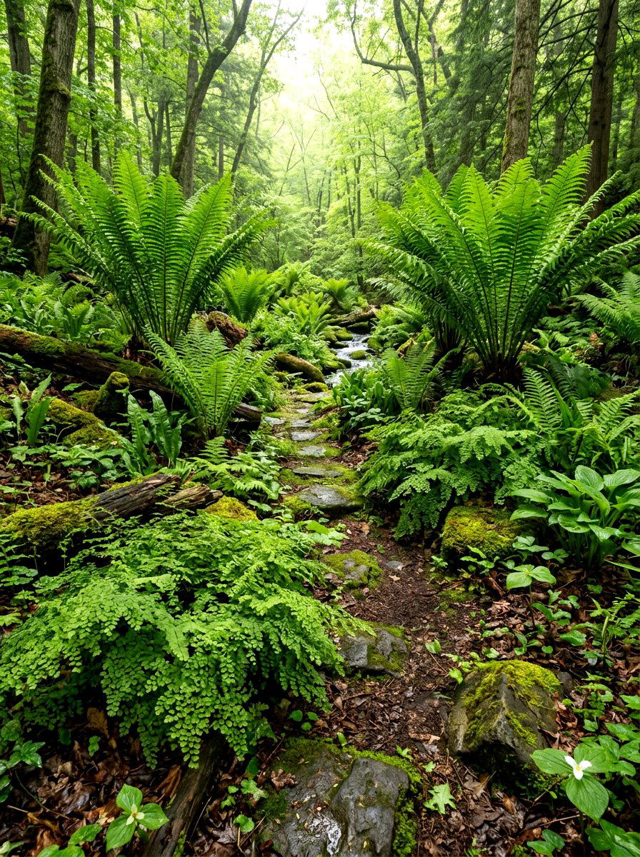 Fern Garden Design - 30 no mow lawn garden ideas