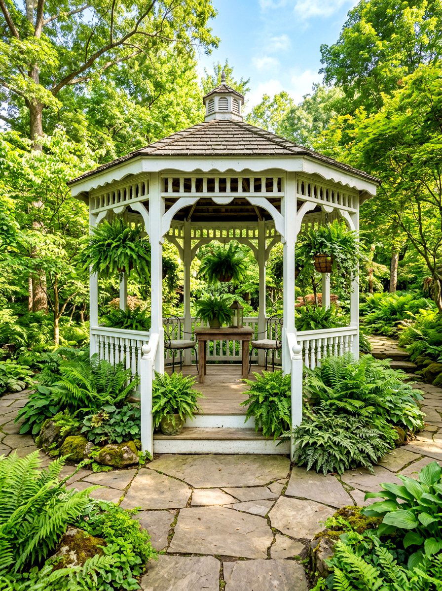 Fern Gazebo Garden - 30 fern garden ideas