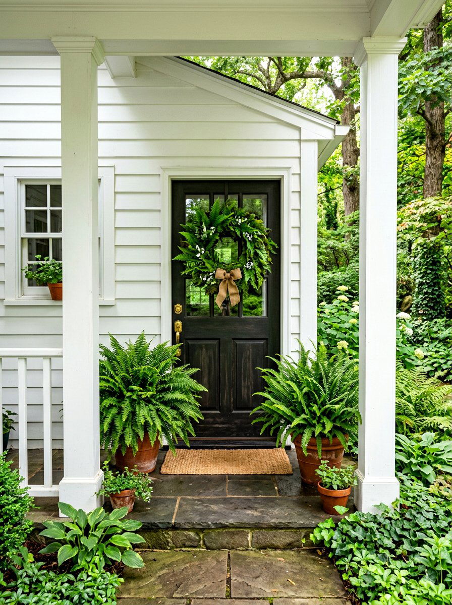Fern Greenery Wreath - 30 spring wreath ideas