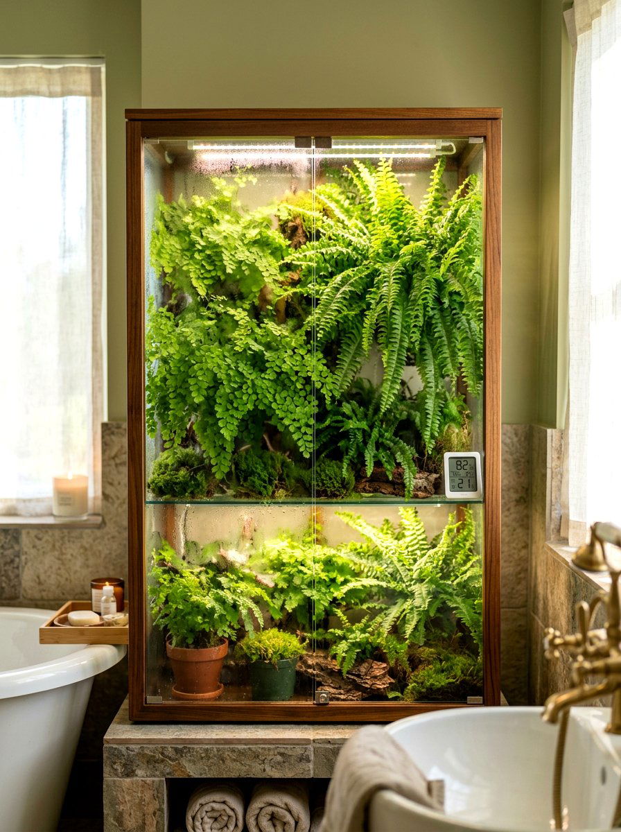 Fern Oasis Greenhouse Cabinet - 30 indoor greenhouse cabinet ideas