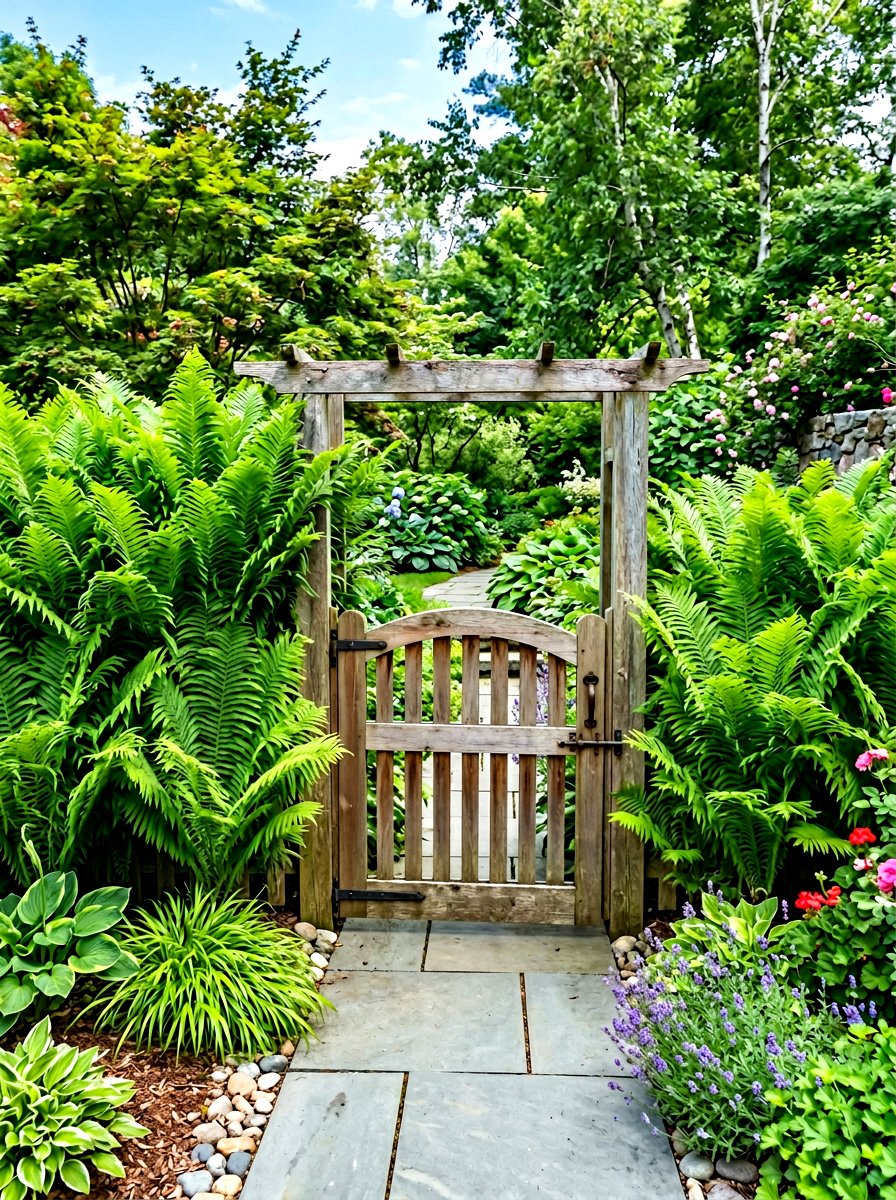 Fern Privacy Screen - 30 fern garden ideas