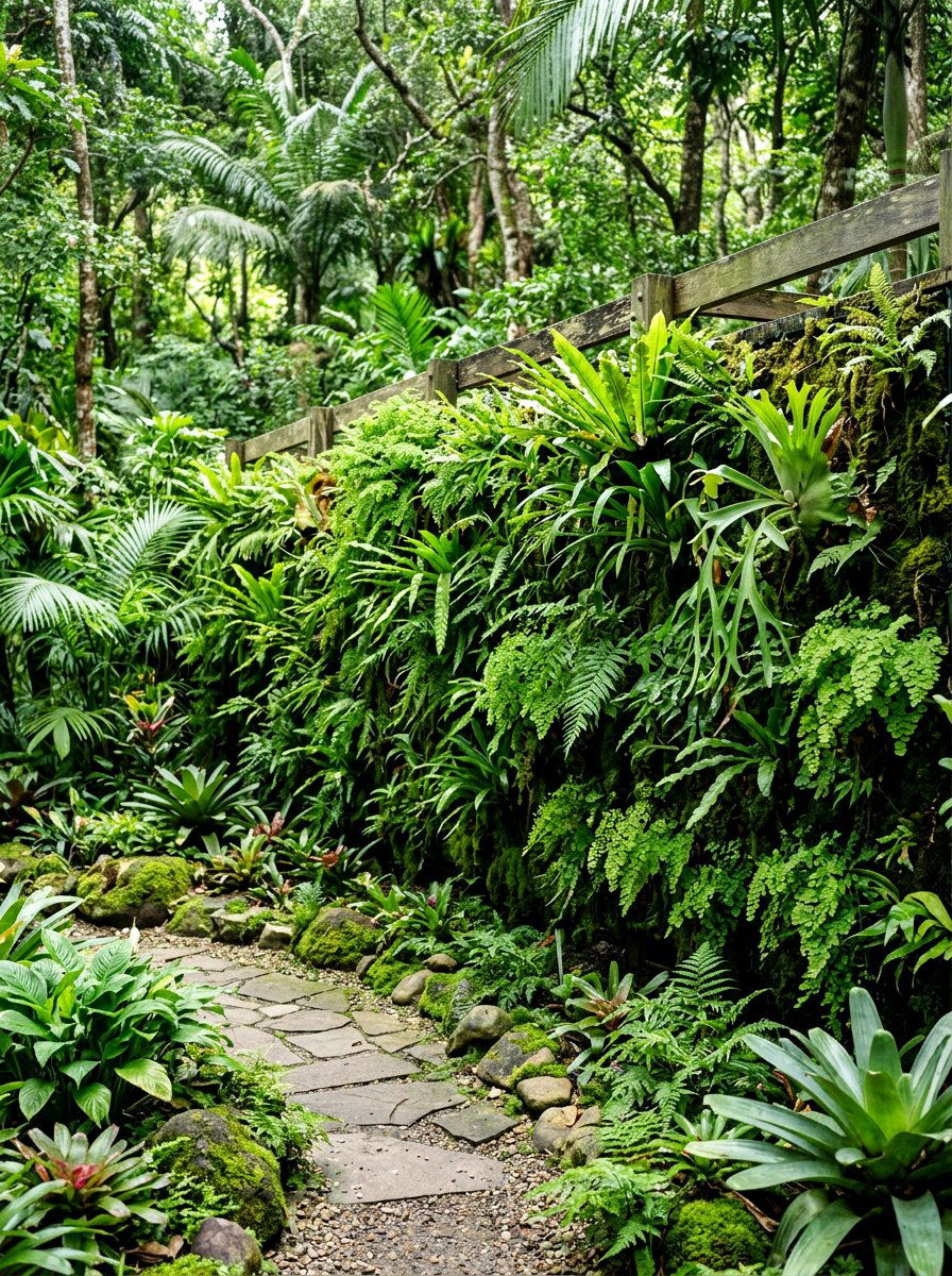 Fern Wall Garden Fence - 30 fence vertical garden ideas