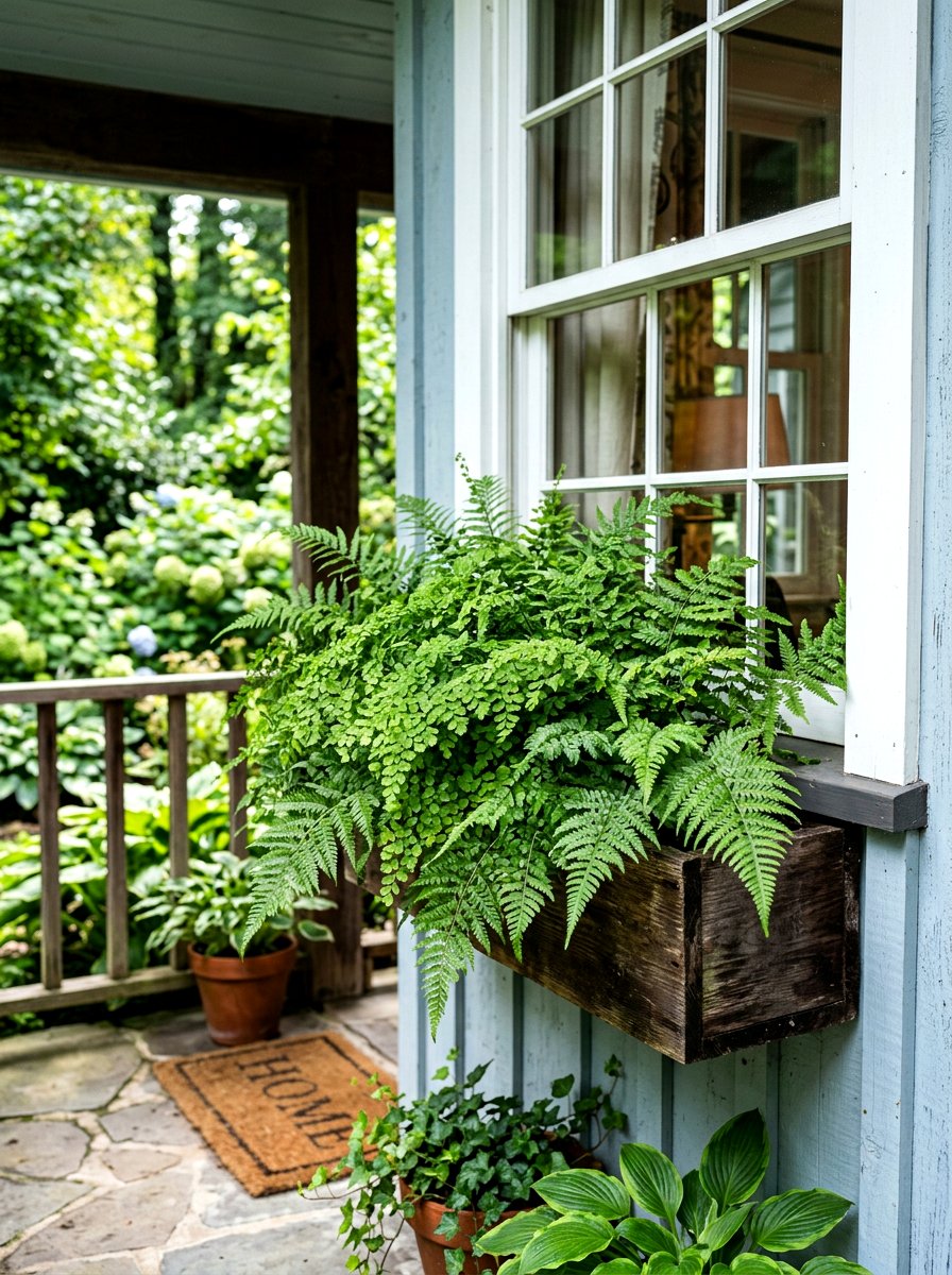 Fern Window Box - 30 cottage window box ideas