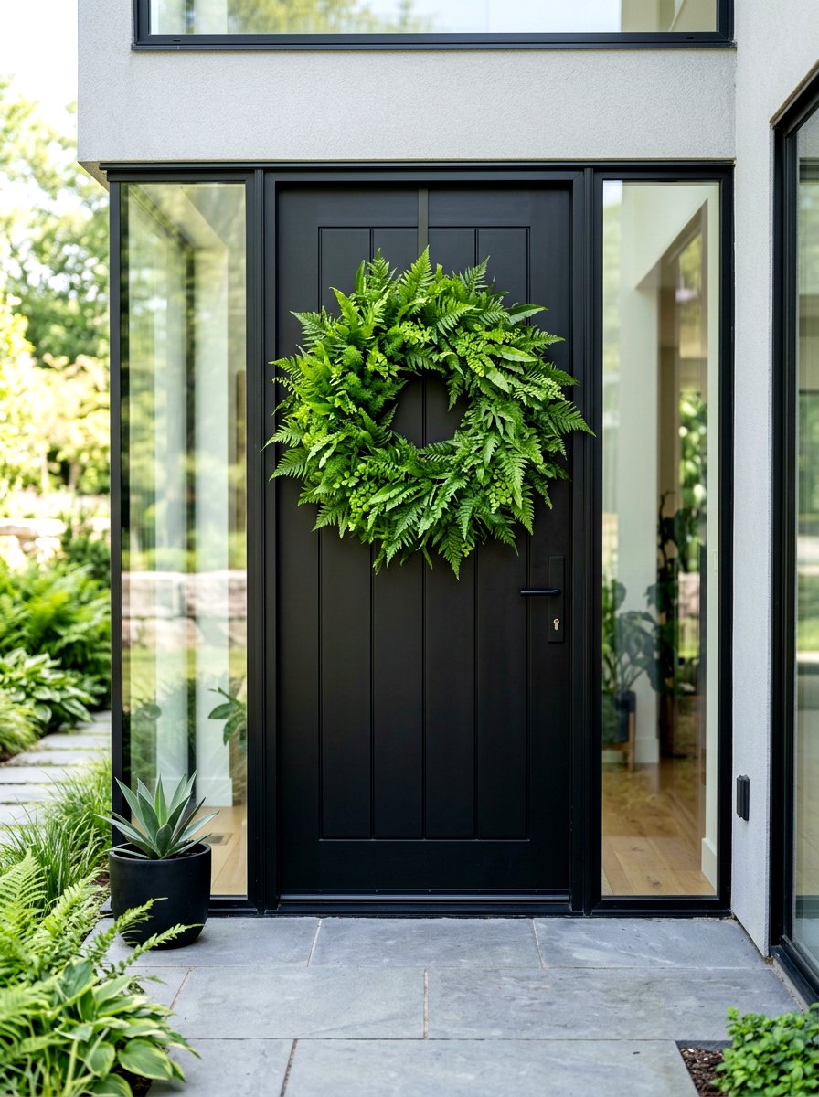 Fern Wreath - 30 spring wreath ideas for front door