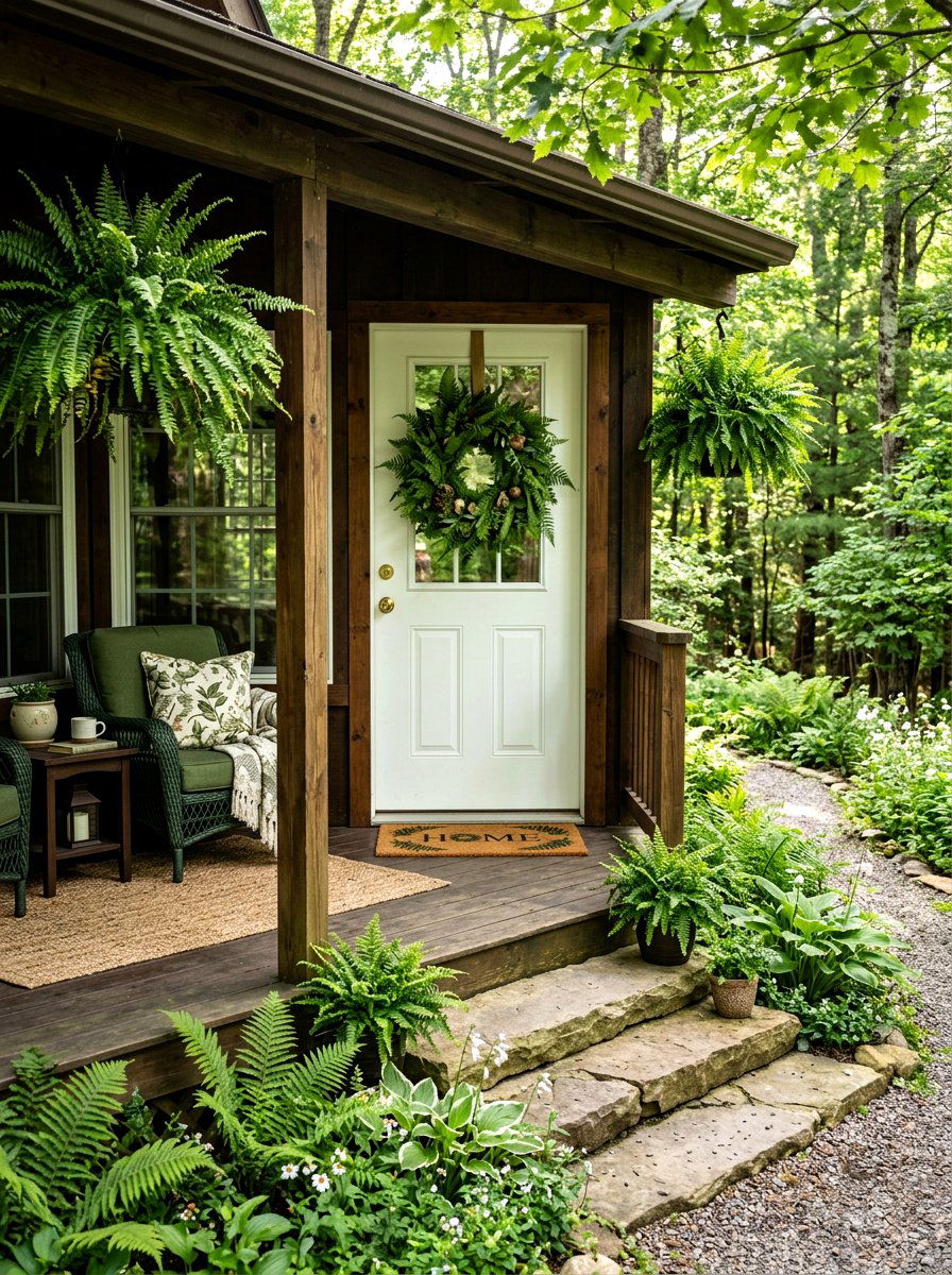 Fern Wreath - 30 door wreath ideas