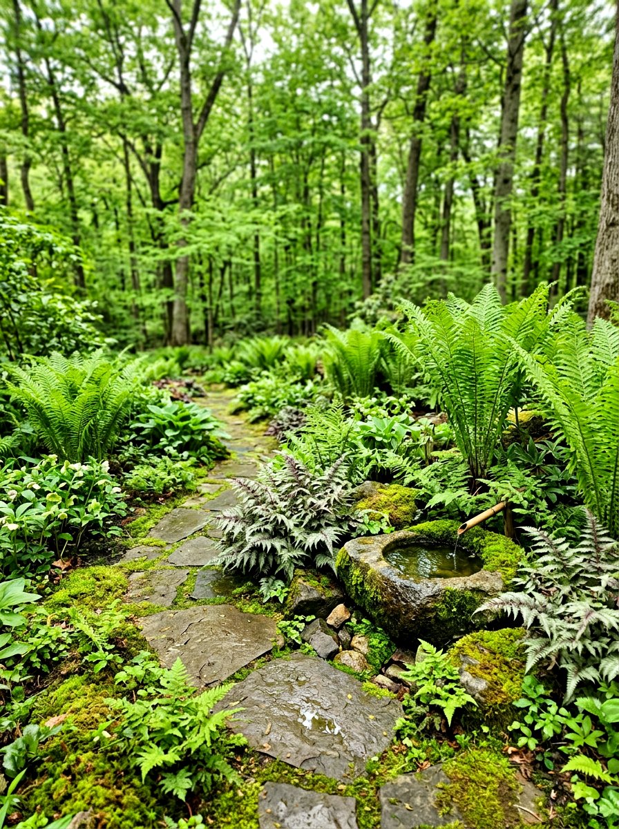 Fern garden landscape - 30 shade garden ideas