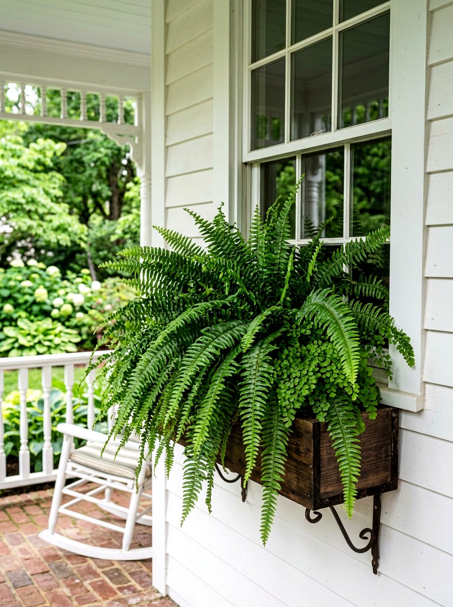 Fern window box - 30 window box ideas