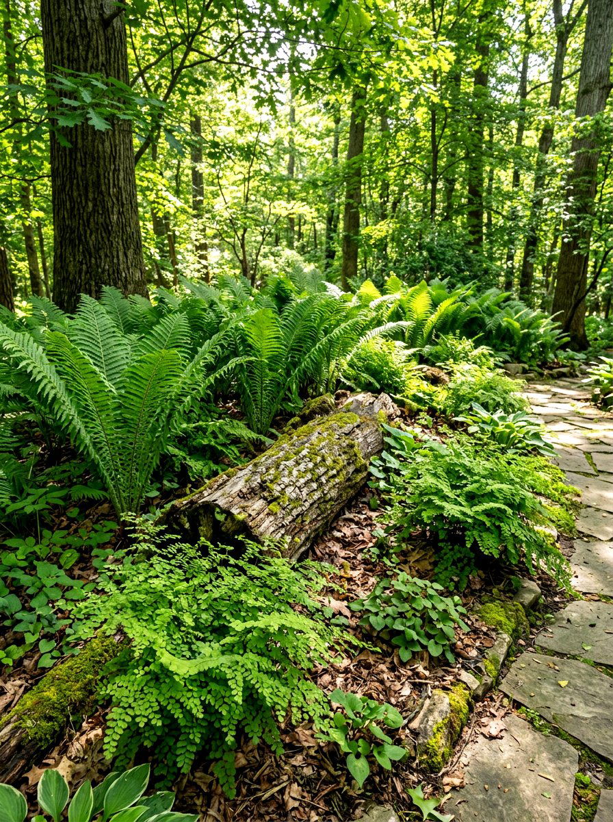Ferns - 30 shade flower bed ideas