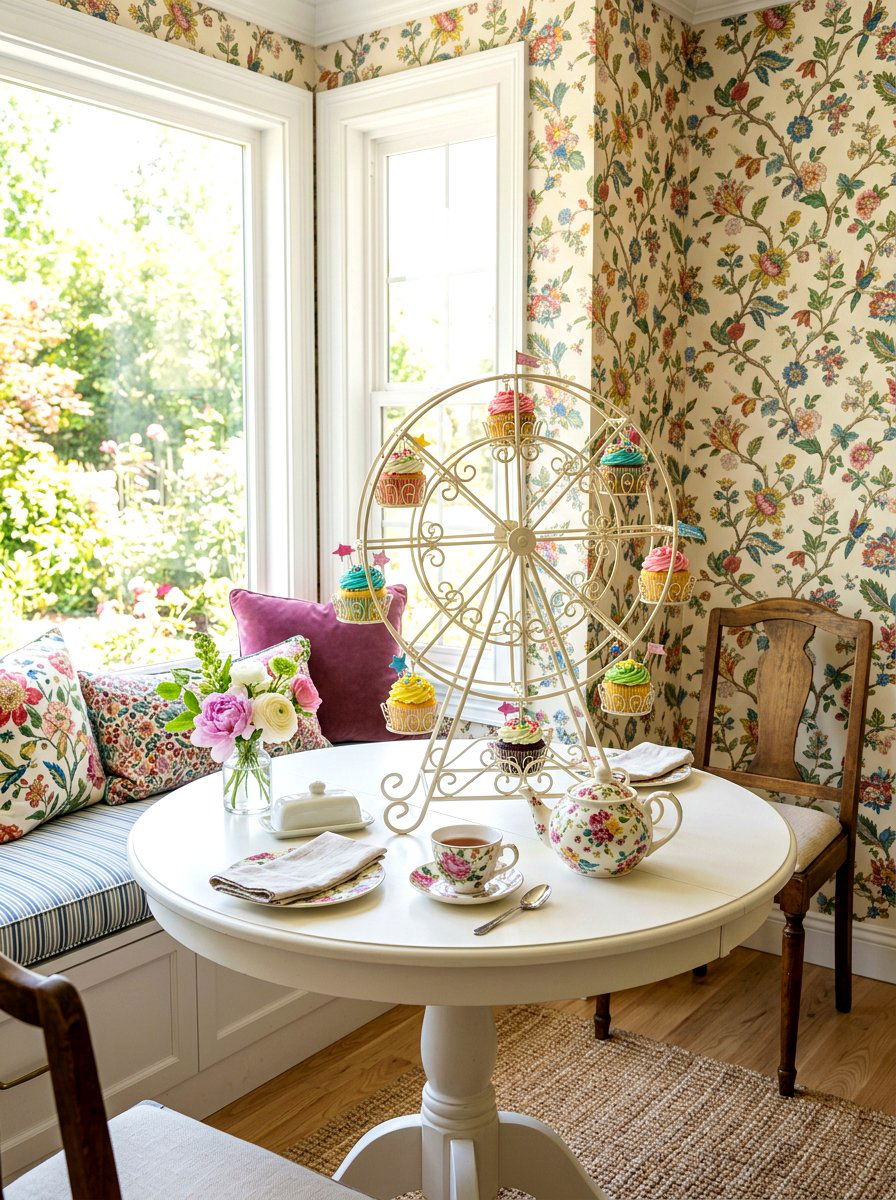 Ferris wheel cupcake tower - 30 vintage circus decor ideas
