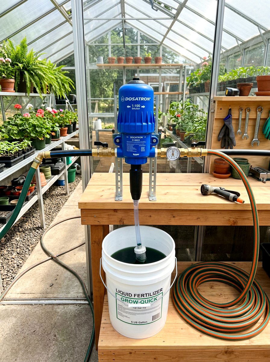 Fertilizer Injector System - 30 greenhouse watering ideas