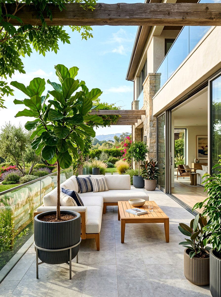 Ficus Patio Trees - 30 patio plant ideas