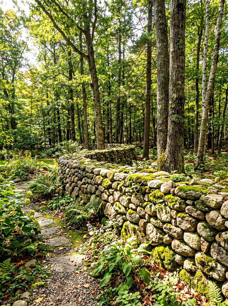 Fieldstone Garden Wall - 30 retaining wall garden ideas
