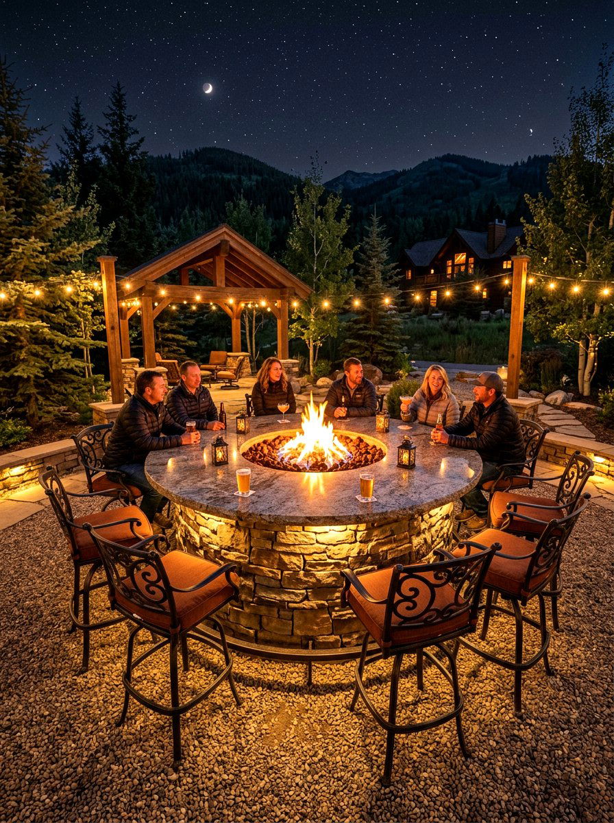 Fire Pit Bar - 30 outdoor bar ideas