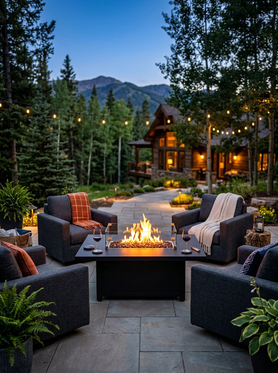 Fire Pit Coffee Table - 30 deck furniture ideas