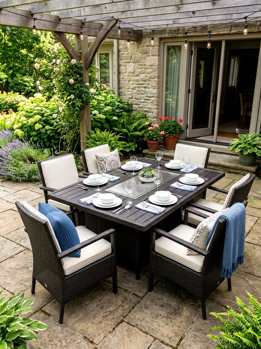 Fire Pit Dining Table - 30 fire pit patio ideas
