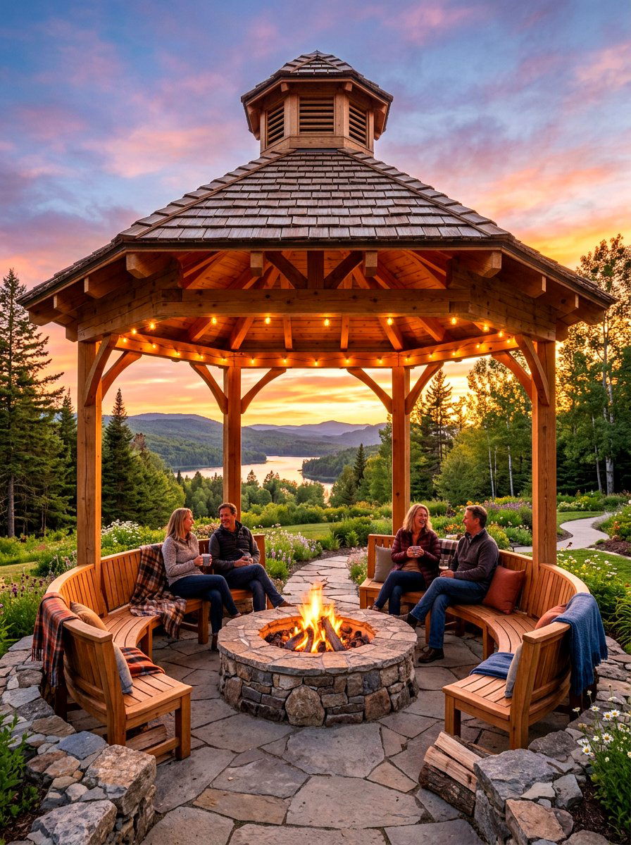 Fire Pit Gazebo - 30 budget gazebo ideas
