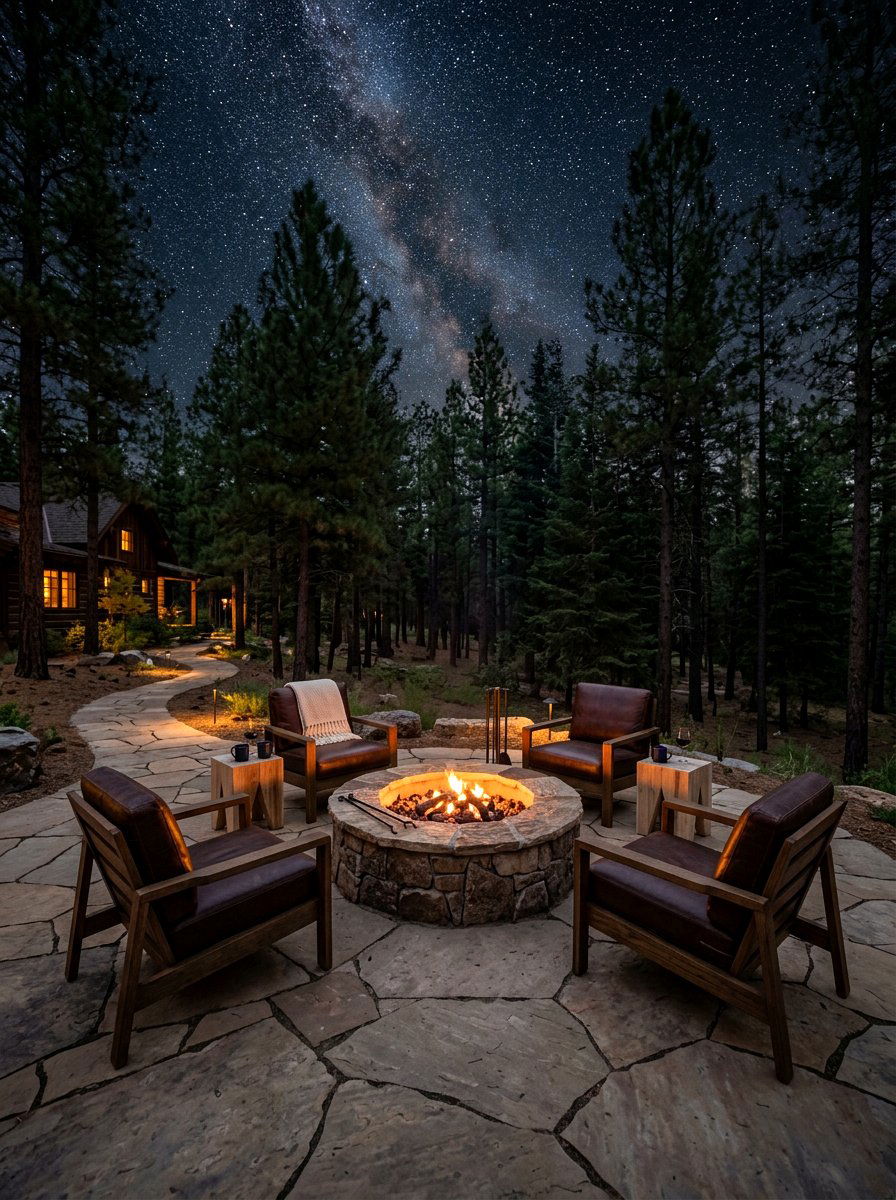 Fire Pit Lounge - 30 stargazing backyard lounge ideas