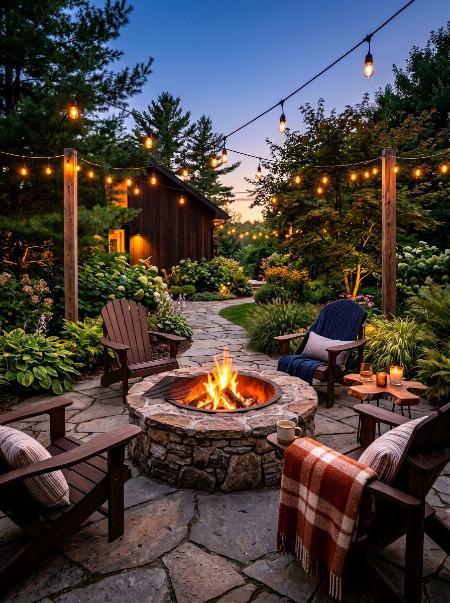 Fire Pit Lounge - 30 backyard hosting ideas
