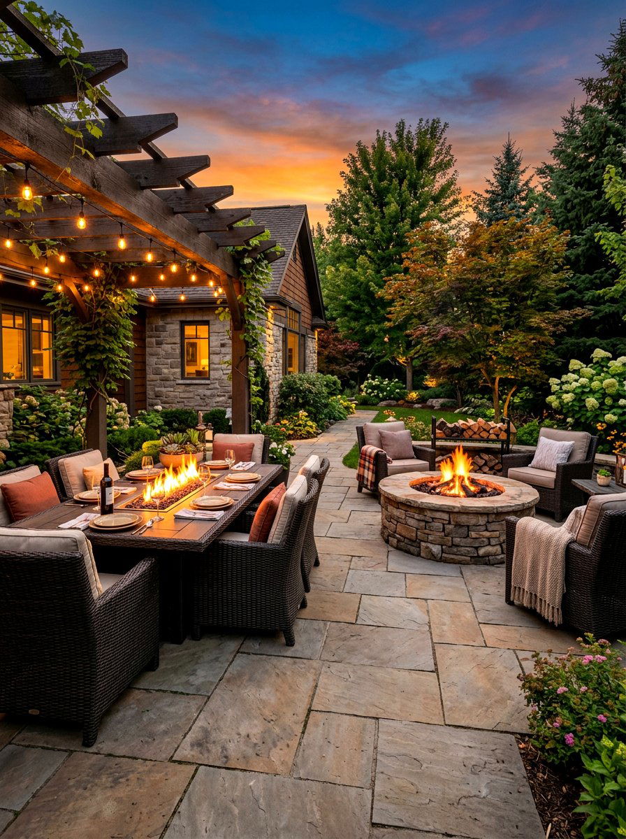 Fire Pit Patio - 30 patio dining ideas