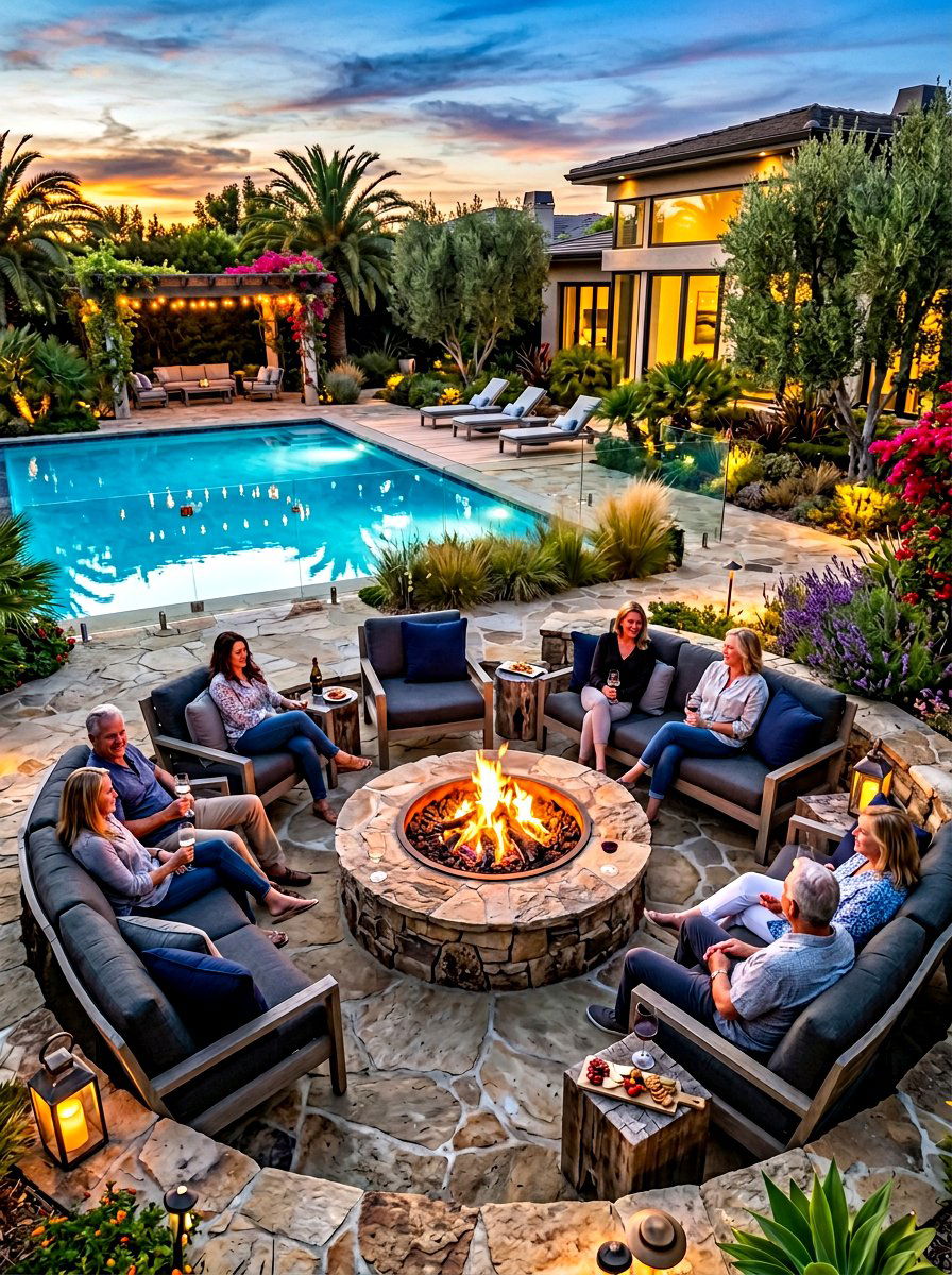 Fire Pit Pool - 30 pool garden ideas