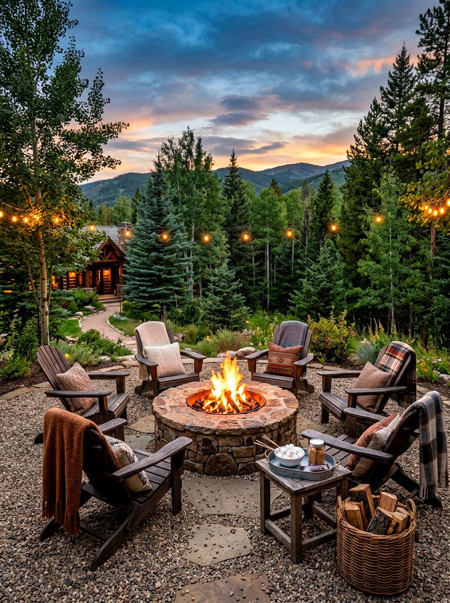 Fire Pit Seating - 30 romantic hosting at home ideas