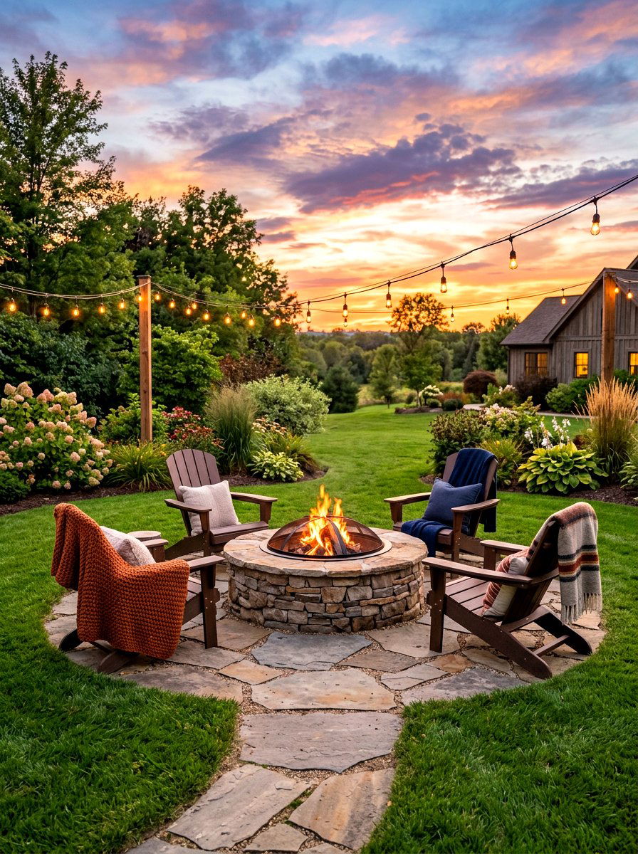 Fire Pit Seating - 30 entertainer backyard ideas