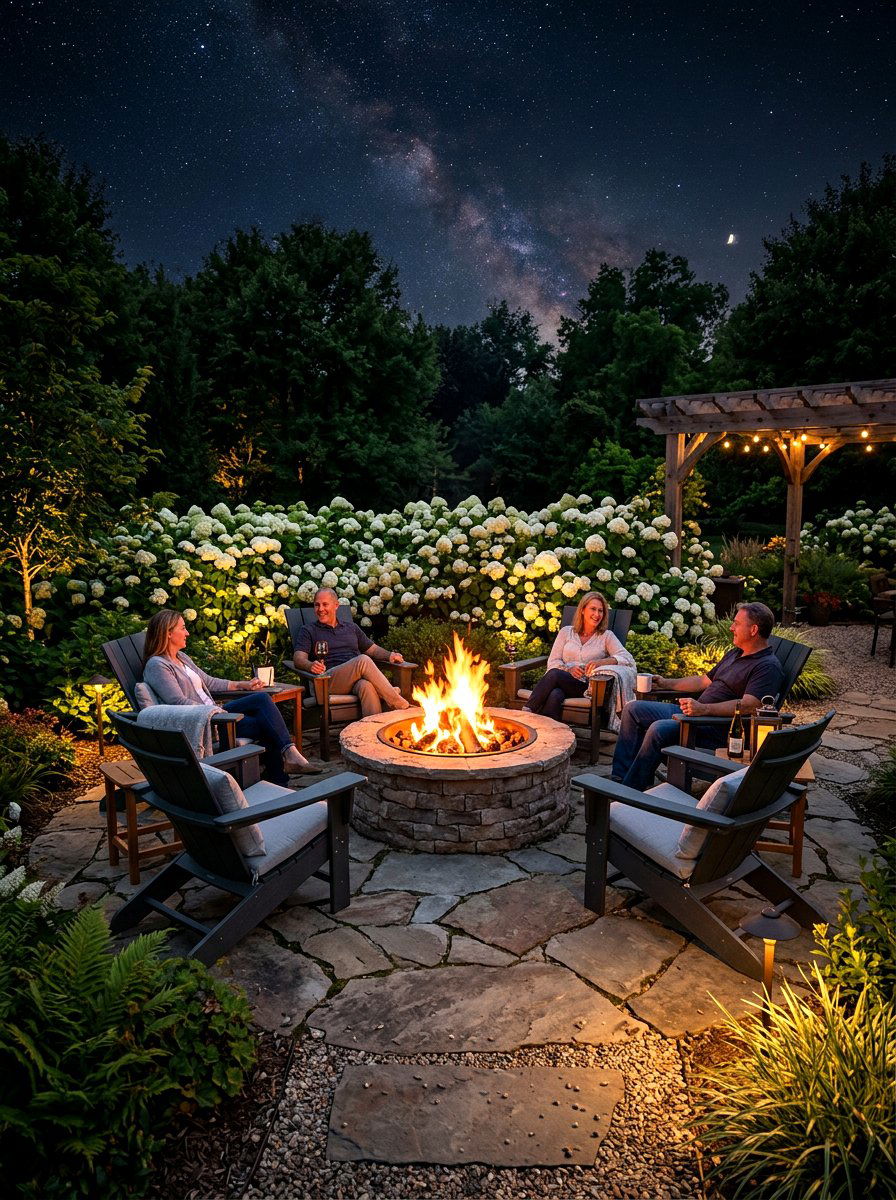 Fire Pit Seating - 30 moonlight patio garden ideas
