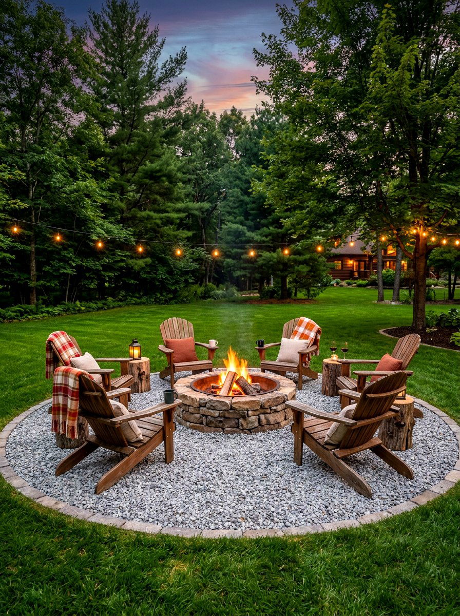 Fire Pit Seating Area - 30 backyard patio ideas
