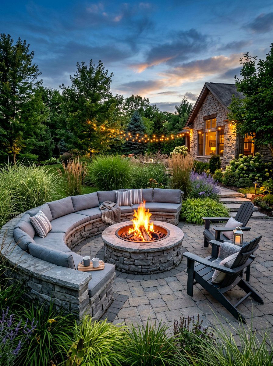 Fire Pit Seating Area - 30 family backyard ideas