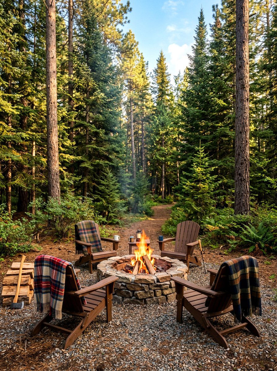 Fire pit area - 30 backyard date night ideas