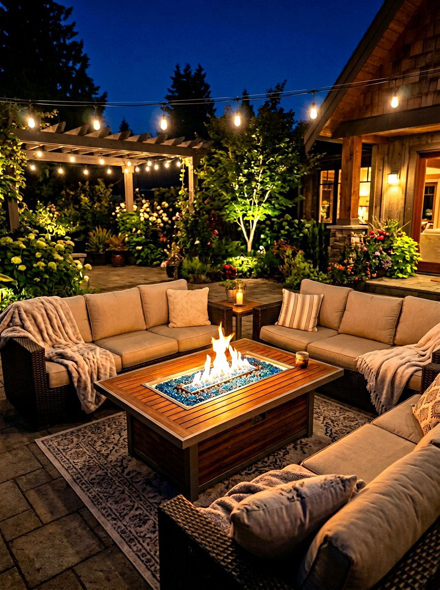 Fire pit coffee table - 30 porch coffee table ideas