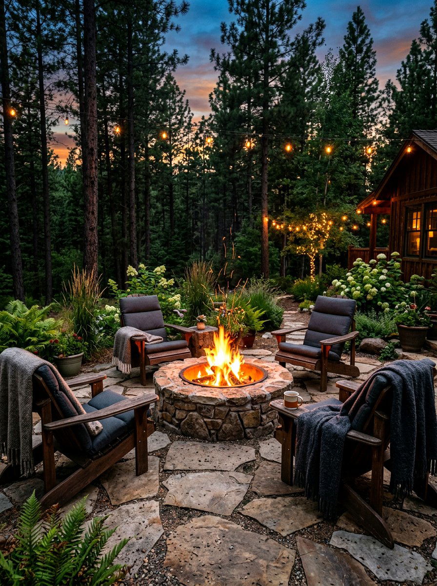 Fire pit patio - 30 twilight patio decor ideas