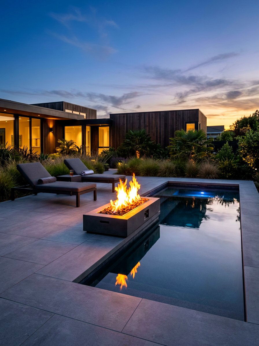 Fire pit plunge pool - 30 plunge pool backyard ideas aesthetic