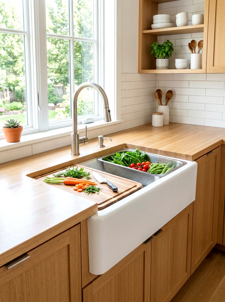 Fireclay workstation sink - 30 workstation sink ideas