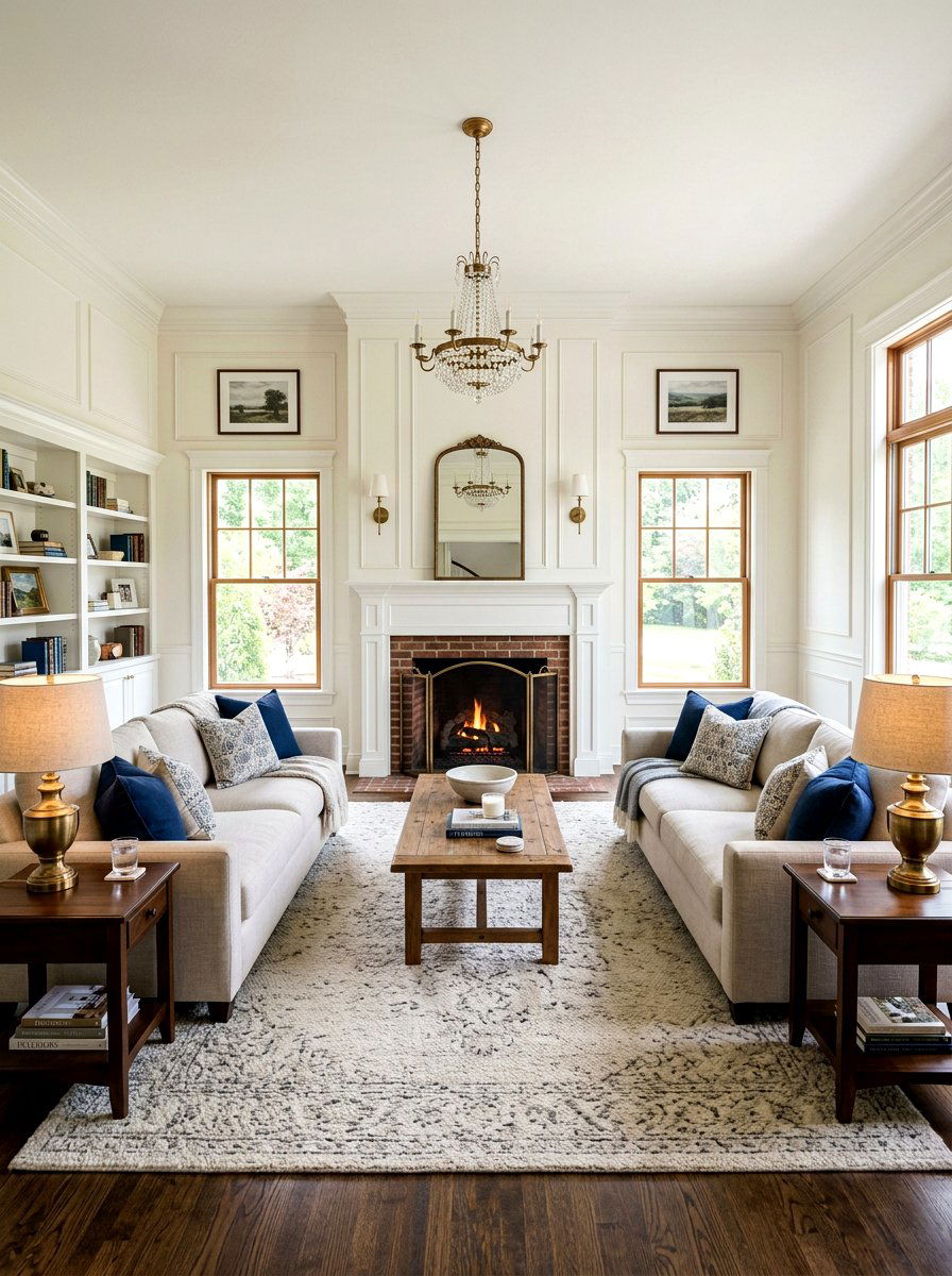 Fireplace Centered Living Room - 30 rectangle living room layout ideas