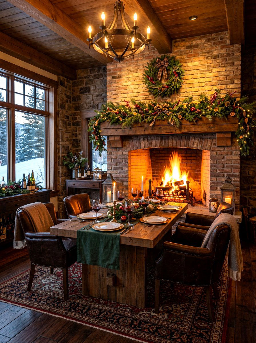 Fireplace Dining Room - 30 romantic dinner room ideas