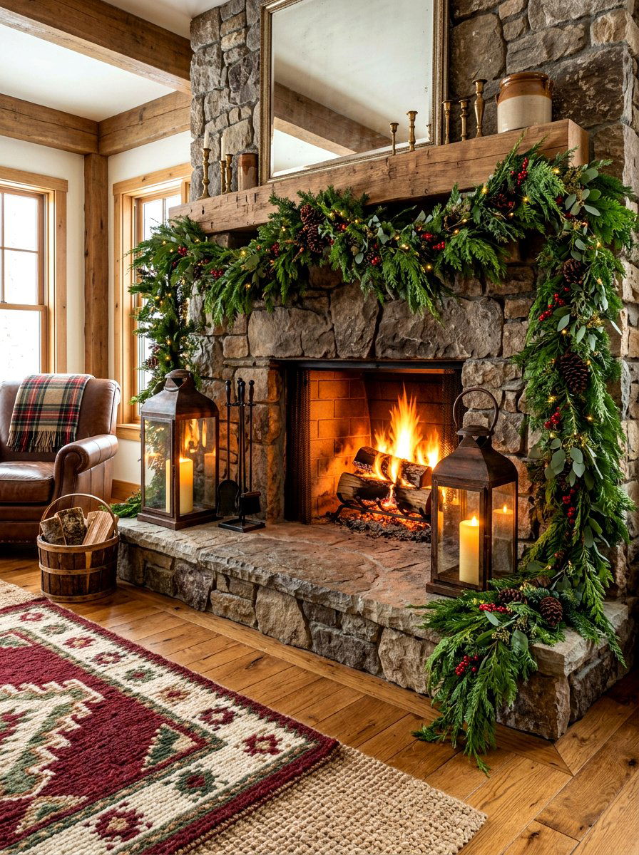 Fireplace Hearth Garland - 30 garland styling ideas
