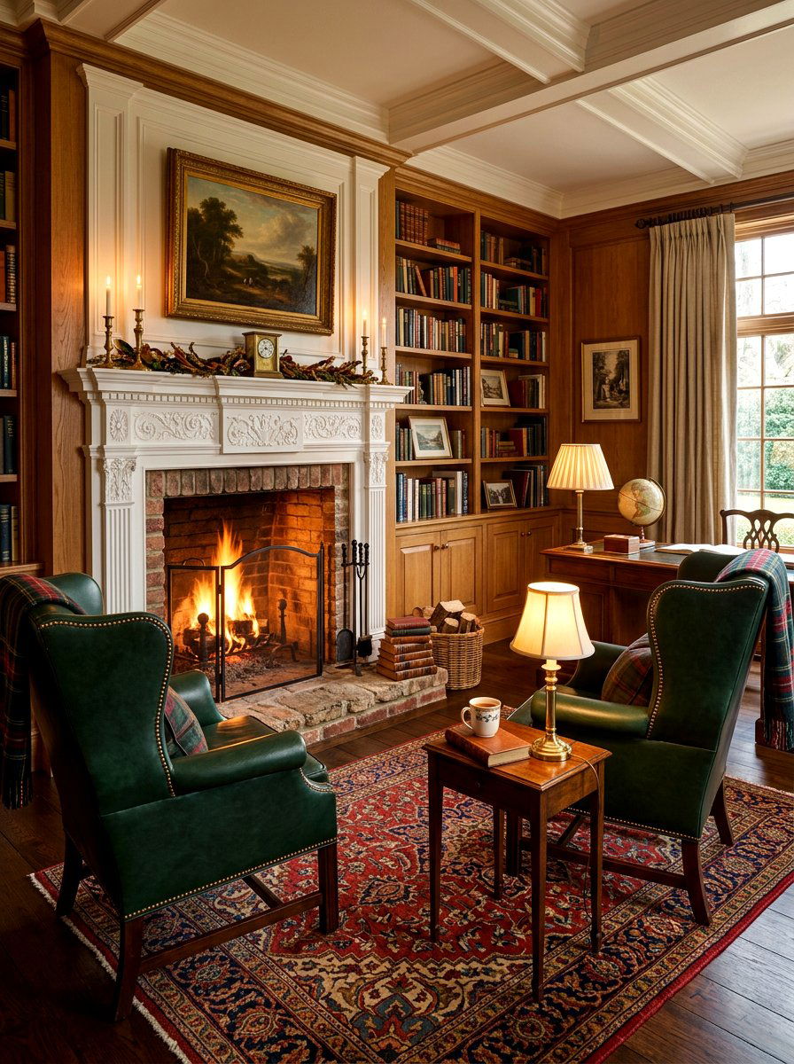 Fireplace Hearth Seating Area - 30 office reading corner ideas