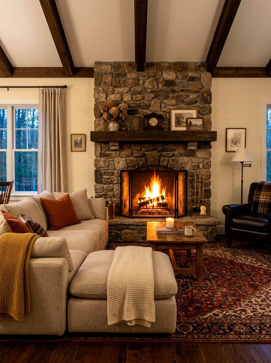 Fireplace Living Room - 30 cloud couch living room ideas