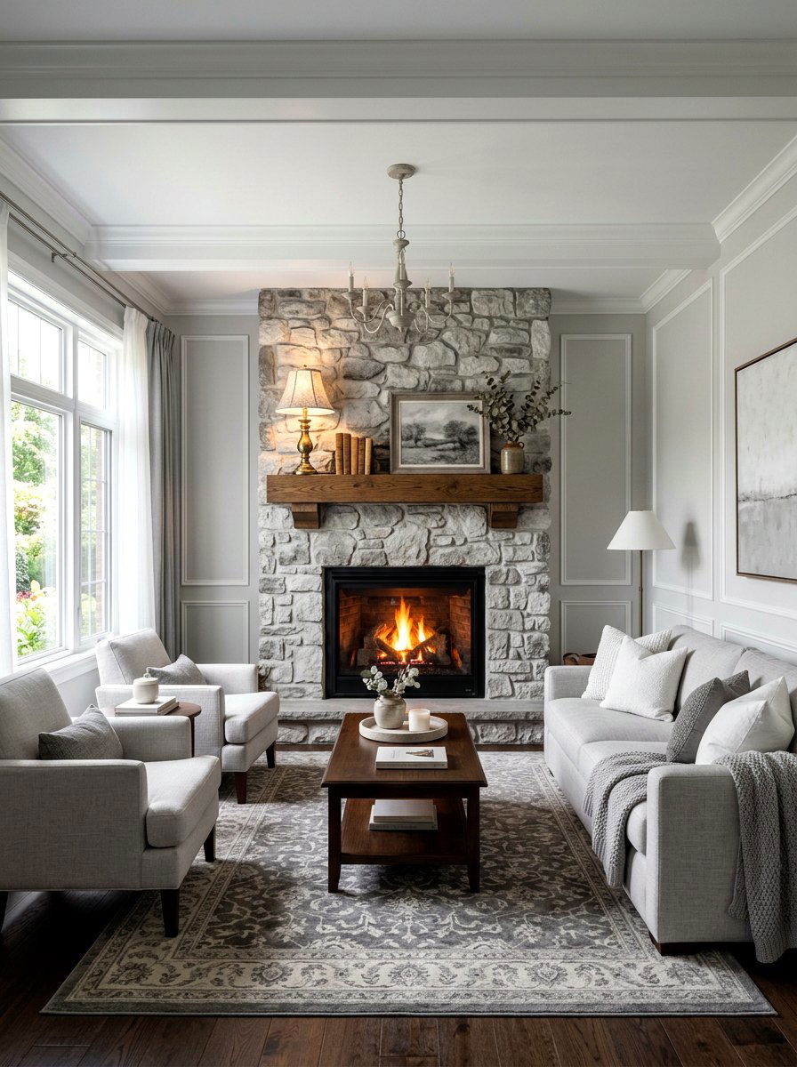 Fireplace Mantel Living Room Small Lamp - 30 layered lamp living room ideas