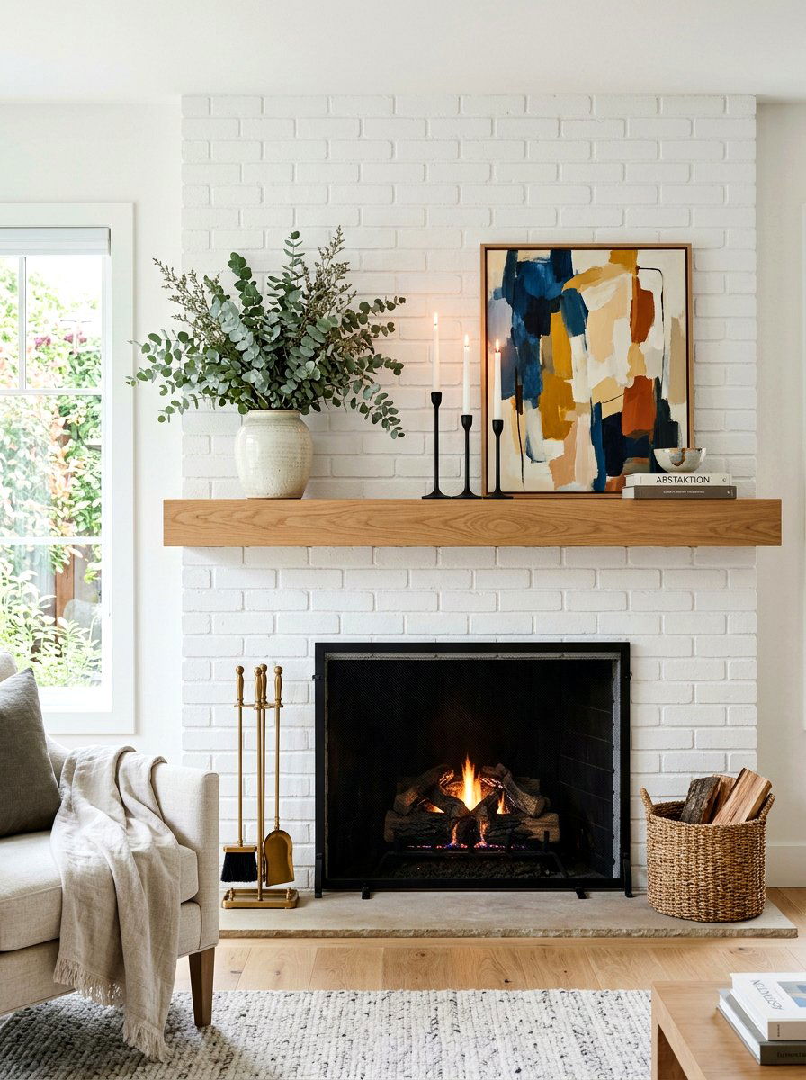 Fireplace Mantel Vignette - 30 decorative object styling ideas