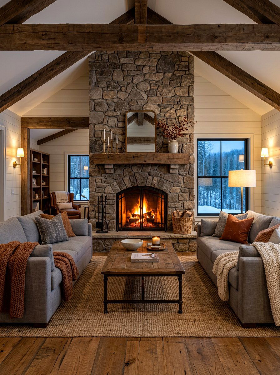 Fireside Seating Area - 30 conversation seating ideas