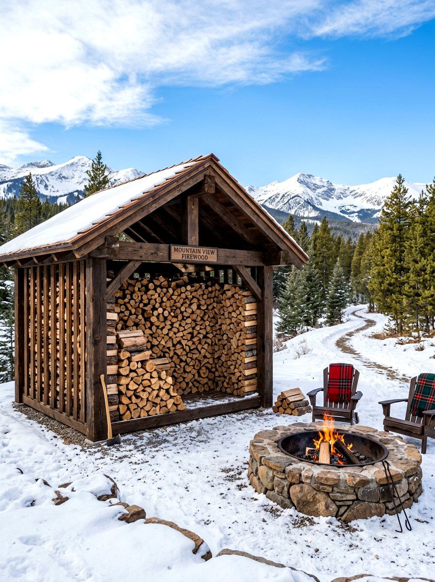 Firewood Storage Shed - 30 outdoor storage shed ideas