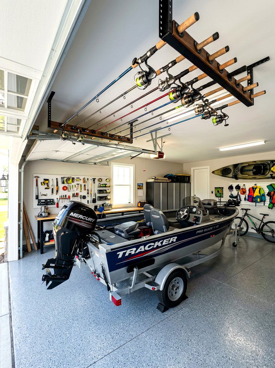 Fishing Rod Holder - 30 organizing a garage ideas