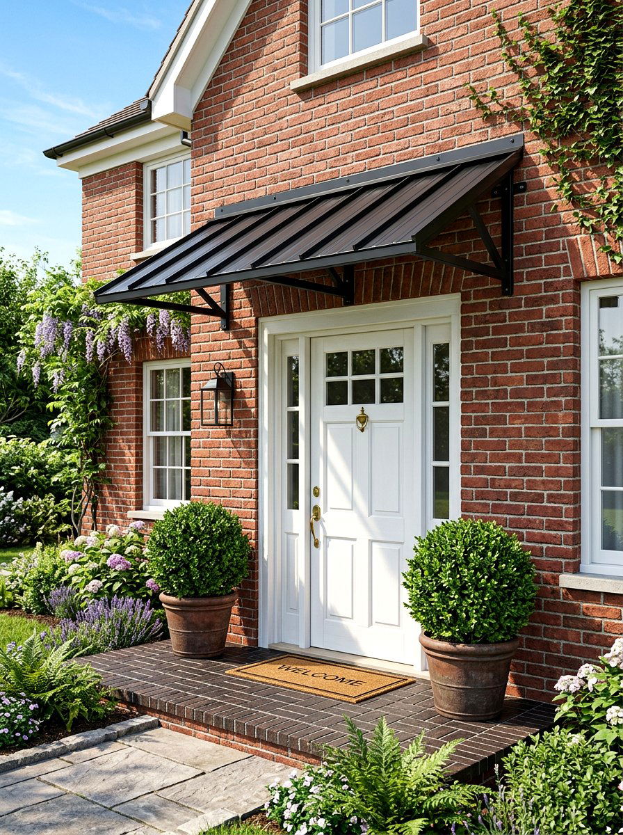 Fixed Aluminum Awning - 30 porch shade ideas